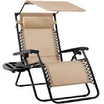 Best Choice Products Zero Gravity Canopy Sunshade Lounge Chair Cup Holder Patio