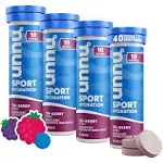 Nuun Sport: Electrolyte Drink Tablets, Tri Berry,10 Count (Pack of 4)