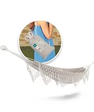 New Bliss Hammocks Fringed Hammock in a Bag Hand Woven 