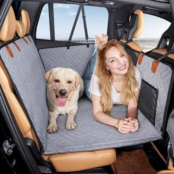 Back Seat Extender ,Dog Car Seat Cover for Back Seat Bed Inflatable for Car Camp