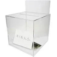 10&quot; Luxe Acrylic Clear Wedding Card Money Box W/hinged Lid And Removable Sign (clear) - Buy Arcylic Box Product on Alibaba.com