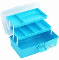 Sunxenze 12'' Three-Layer Clear Plastic Craft Storage Box