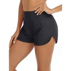 RELLECIGA Women's High Waisted Swim Shorts Swim Board Shorts for Women