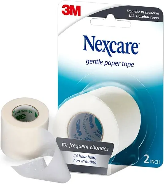 Paper First Aid Tape,1 in x 10 yds,Ideal for securing gauze &amp; dressings, 2 Rolls