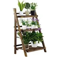 Yaheetech 3 Tier Folding Wooden Plant Stand