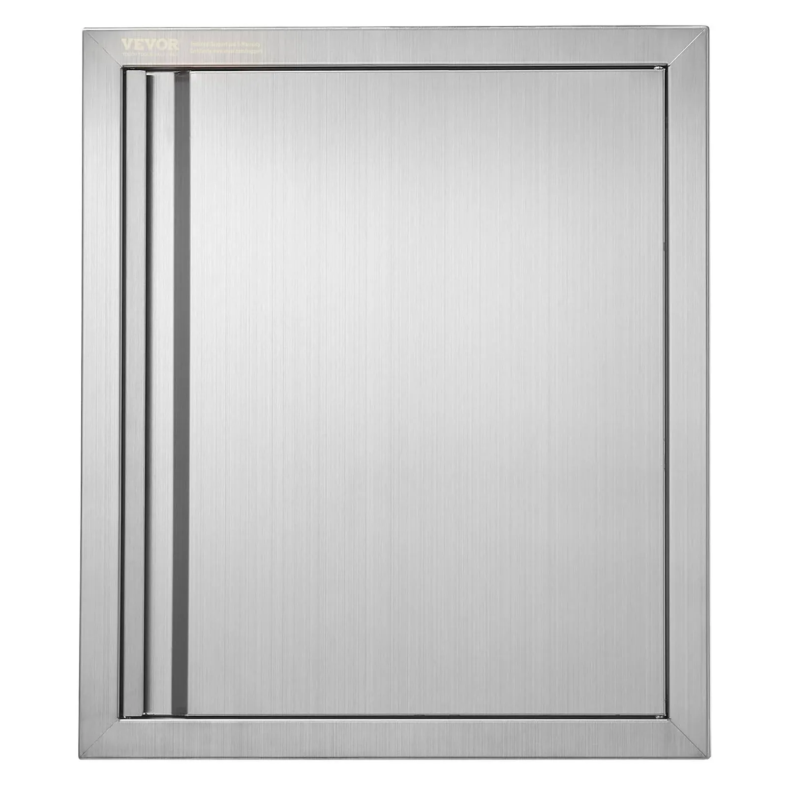 VEVOR Single Outdoor Kitchen Door 18 in. W x 21 in. H BBQ Access Door Stainless Steel Flush Mount Door Wall Vertical Door