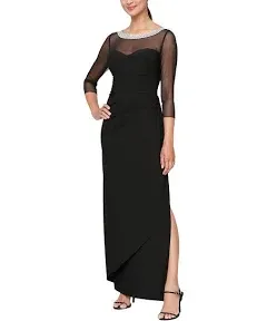 Alex Evenings Women's Illusion Gown