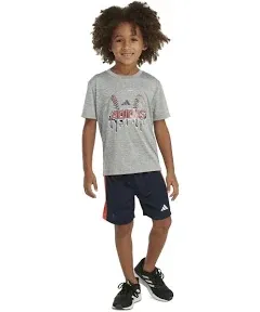 adidas Boys' 2-piece Cotton Graphic Tee & Short Set