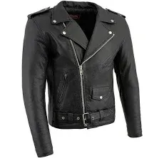 Milwaukee Leather LKM1781 Men's “The Legend” Classic Police Style Leather Jacket  | eBay