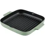 KitchenAid Enameled Cast Iron Square Grill and Roasting Pan, 11 Inch, Pistachio