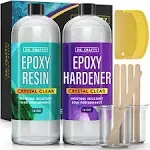 DR CRAFTY Clear Epoxy Resin - Table Top Epoxy Resin Kit - Clear Epoxy Resin f...