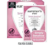 Summer's Eve Cleansing Cloths, for Sensitive Skin, Sheer Floral, 5 in 1 - 16 cloths