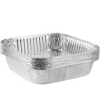 Plasticpro Disposable 4.25'' X 4.25 X 2'' Inch Square Aluminum Tin Foil Baking Pans Bakeware