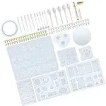 EuTengHao 225Pcs DIY Jewelry Silicone Casting Molds Tools Set Contains 9 Jewelry Resin Molds Collection,4 Necklace Pendant Resin Molds,1 Earring