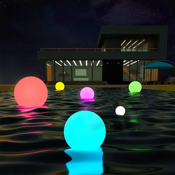 LOFTEK LED Dimmable Floating Pool Lights Ball Cordless Night Light with Remote