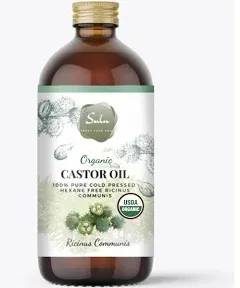 Organic Castor Oil Cold Pressed 8 oz - Pure &amp; Hexane-Free Skin Moisturizer