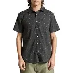 Brixton Charter Print Short Sleeve Shirt in Black - Size S