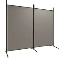 vidaXL 2-Panel Room Divider Fabric