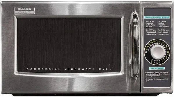 Sharp R-21LCFS Medium Duty Commercial Microwave, 1000 Watts