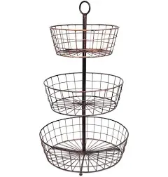 BirdRock Home 3 Tier Wire Fruit Basket