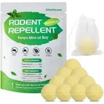 10 Packs Rodent Repellent Peppermint Oil to Repel Mice and Rats Mint Mice Repellent for Indoor & Outdoor to Get Rid of Mouse Rat Pest Squirrel Spider for Attic Garage RV House Light Yellow