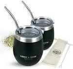 Here & Now Yerba Mate Cup and Bombilla Set