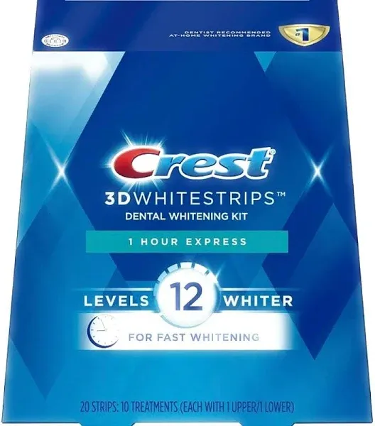 LOOK GENERIC Crest 3D White Whitestrips Express Dental Whitening Kit Advance Fit