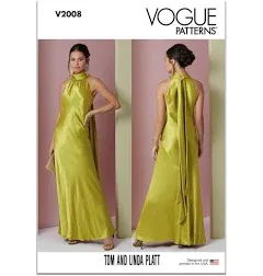 Vogue Misses' Close-Fitting Halter Style Dress Sewing Pattern Packet by Tom & Linda Platt