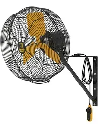 Big Ass Fans AirEye 20" Yellow Wall-Mounted Fan - 120V, 1/3 hp