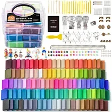  Polymer Clay Kit with 20 Clay Tools, 16 Kinds of Accessories, Non 112 Colors