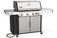 Genesis S-435 4-Burner Liquid Propane Gas Grill with Full Size Griddle Insert