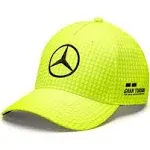 NEW Mercedes-AMG F1 2023 Lewis Hamilton Driver Neon Yellow Hat One size FS