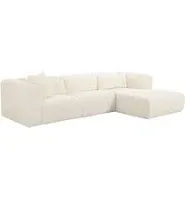 TOV Furniture Tarra Fluffy Oversized Corduroy Modular Sectional