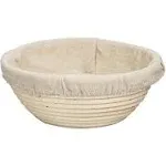 Agile-shop 7 inch Round Banneton Brotform Bread Dough Proofing Rising Rattan Handmade Basket & Linen Liner Cloth