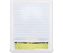 Redi Shade No Tools Original Light Filtering Pleated Fabric Shade White, 36" W x 72" L, 1 Pack