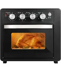 Simple Deluxe Air Fryer Oven, Toaster Oven Air Fryer Combo, Family Size Air Fryer Oven with Rotisserie and Dehydrator