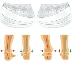 Skyfoot 3 Layers Adjustable Heel Wedge Inserts for Supination & Pronation Correction, Adhesive Medial & Lateral Heel Insoles for Bow Legs, Knee Pain, Foot Alignment