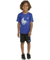 adidas Boys' 2-piece Cotton Graphic Tee & Short Set