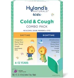 "2 Pack - Hyland's Naturals Kids Cold & Cough, Day & Night Combo Grape 4oz"