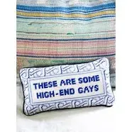 Furbish Studio High-End Gays Needlepoint Pillow