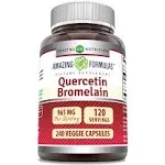 Amazing Formulas Quercetin 800 Mg with Bromelain 165 Mg Per Serving | 240 Veggie Capsules