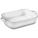 Le Creuset Enameled Cast Iron Signature Rectangular Roaster, 5.25 qt. (11.7" x 16.8") , White