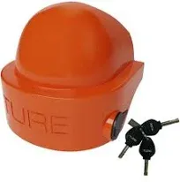 Heavy Duty 2” Trailer Coupler Lock | Tamper Resistant | Hi-Visibility Orange ...