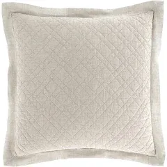 Pine Cone Hill Washed Linen Sky Quilted Sham