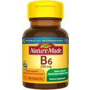 Nature Made Vitamin B6 100 mg Tablets