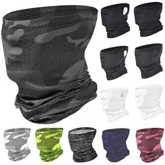 Neck Gaiter Mask Face Scarf Bandana Tube Cover Headwear Balaclava Headband Headwrap for Men and Women