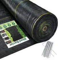 4ft x100ft Black Weed Barrier Landscape Premium Fabric-Heavy Duty Woven Ground Cloth with Superior Permeability Weed Control Convenient Design