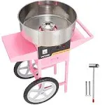 VEVOR 1000W Electric Cotton Candy Machine with Cart Pink