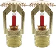 (2 Pack) FM Approved & UL/CUL Listed TUNA Fire Sprinkler Head Pendent Spray 1/2” NPT 155°F (68°C) K=5.6 K80 Standard Response for Automatic Fire Sprinkler System