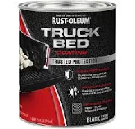 Black Truck Bed Coating Brush or Roll On Liner Trailer Paint Rust-Oleum 32 Ounce